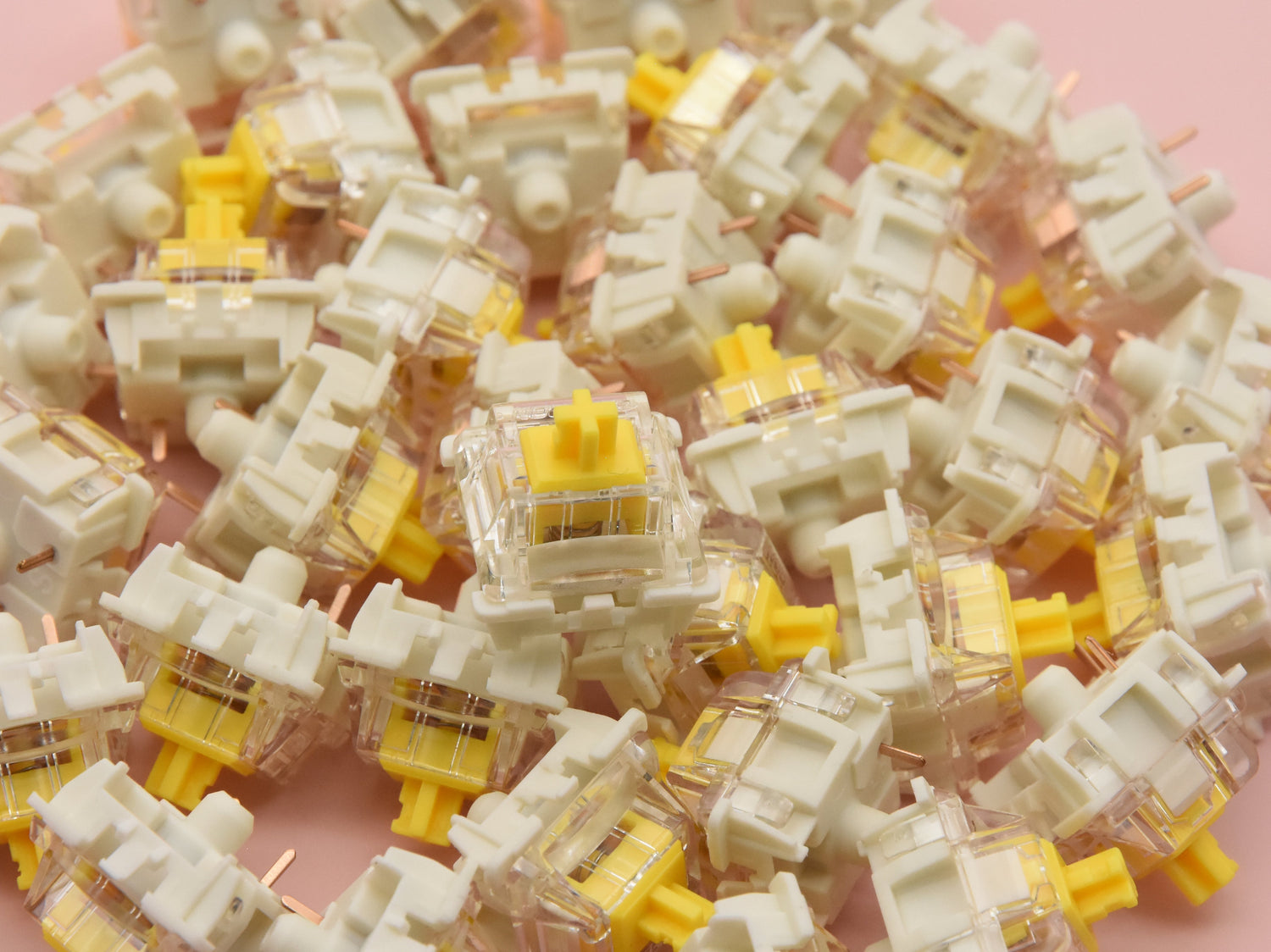 Gateron G Pro 3.0 Yellow linear mechanical keyboard switches, factory lubed
