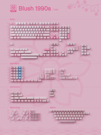 80Retros Blush 1990s PBT Keycap Set