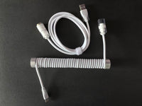 8KHz EVA Braided Aviator Keyboard Cable — 17cm Silver Aluminum Counterweight Bar