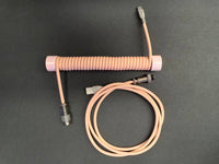 8KHz Braided Aviator Keyboard Cable — Blush Pink, 18cm Pink Counterweight Bar