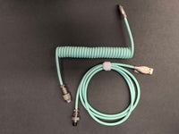 8KHz Braided Aviator Keyboard Cable — Tiffany Green, 3m Flex