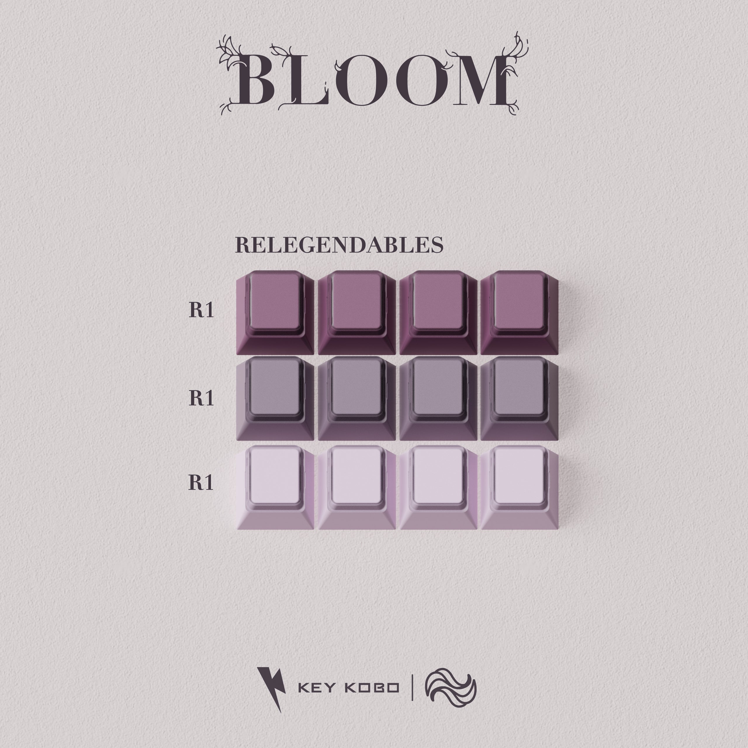 PRE-ORDER KEYKOBO BLOOM ABS DOUBLE-SHOT KEYCAP SET