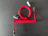 8KHz EVA Braided Aviator Keyboard Cable — China Red, 3m Flex