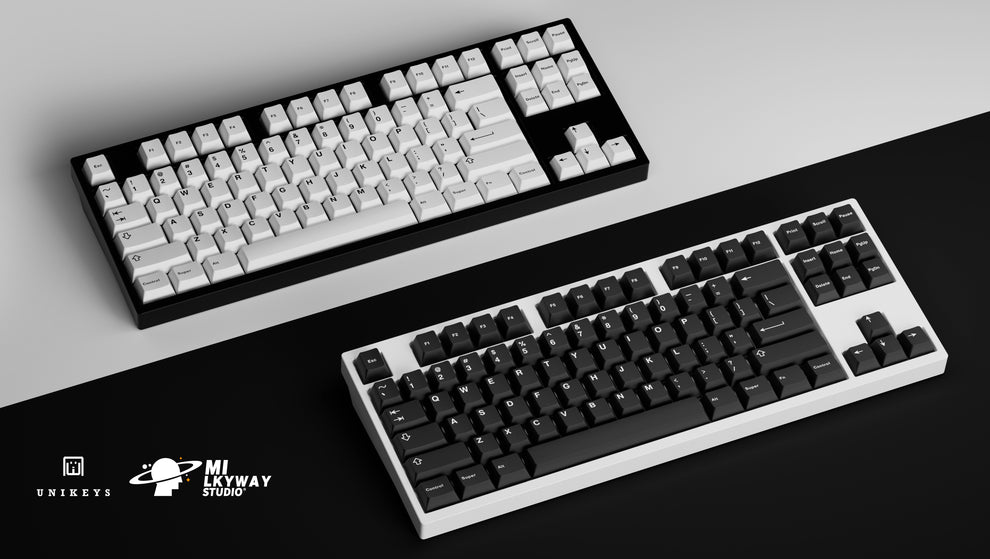 MILKYWAY x UNIKEYS Bow PBT Dye-Sub Keycap Set - Premium Keycaps with a ...