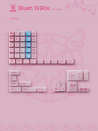 80Retros Blush 1990s PBT Keycap Set