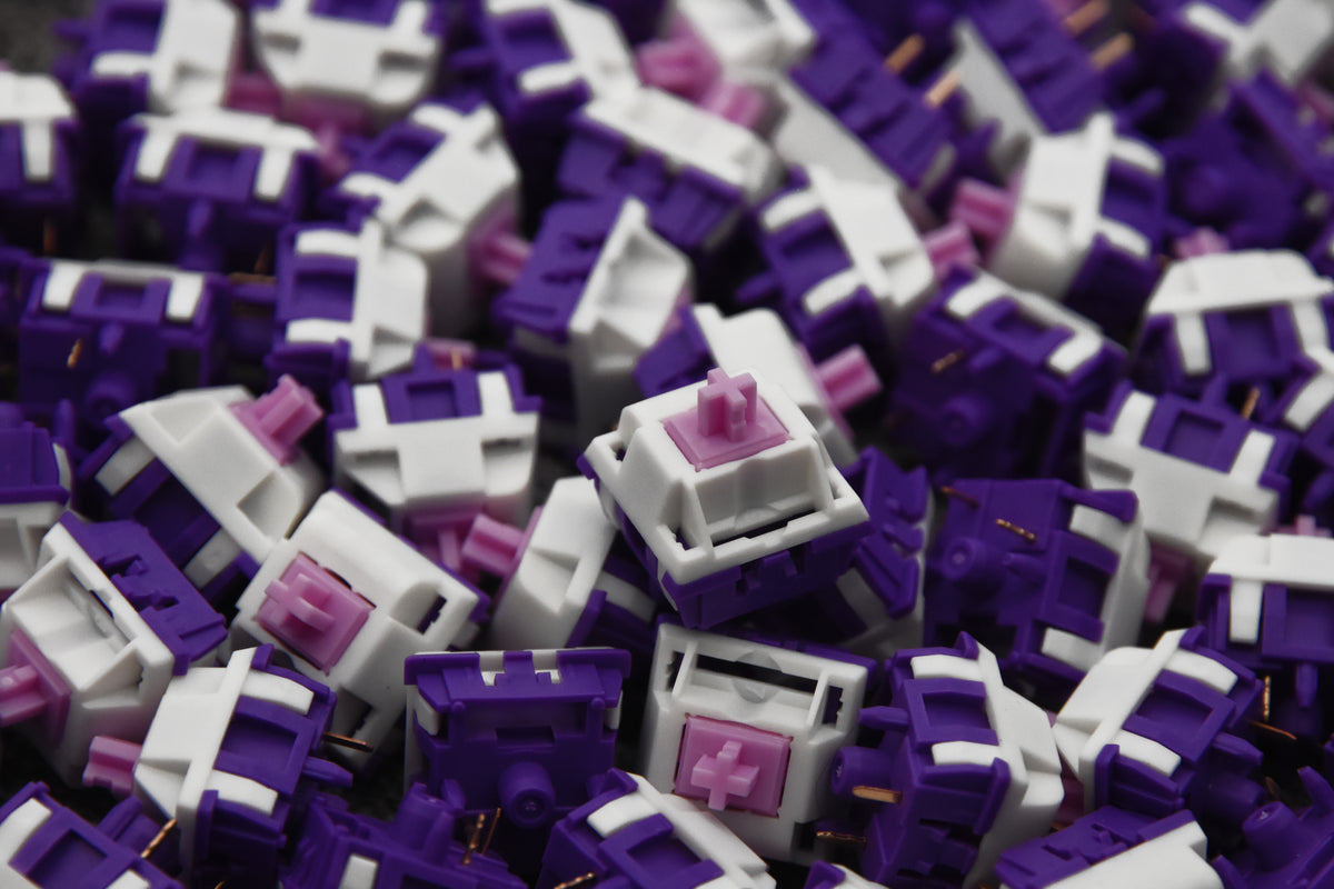 Keygeek x Unikeys Purple Dawn Linear Switches - Factory Lubed (10pcs ...