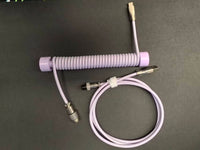 8KHz Braided Aviator Keyboard Cable — Violet, 18cm Violet Counterweight Bar