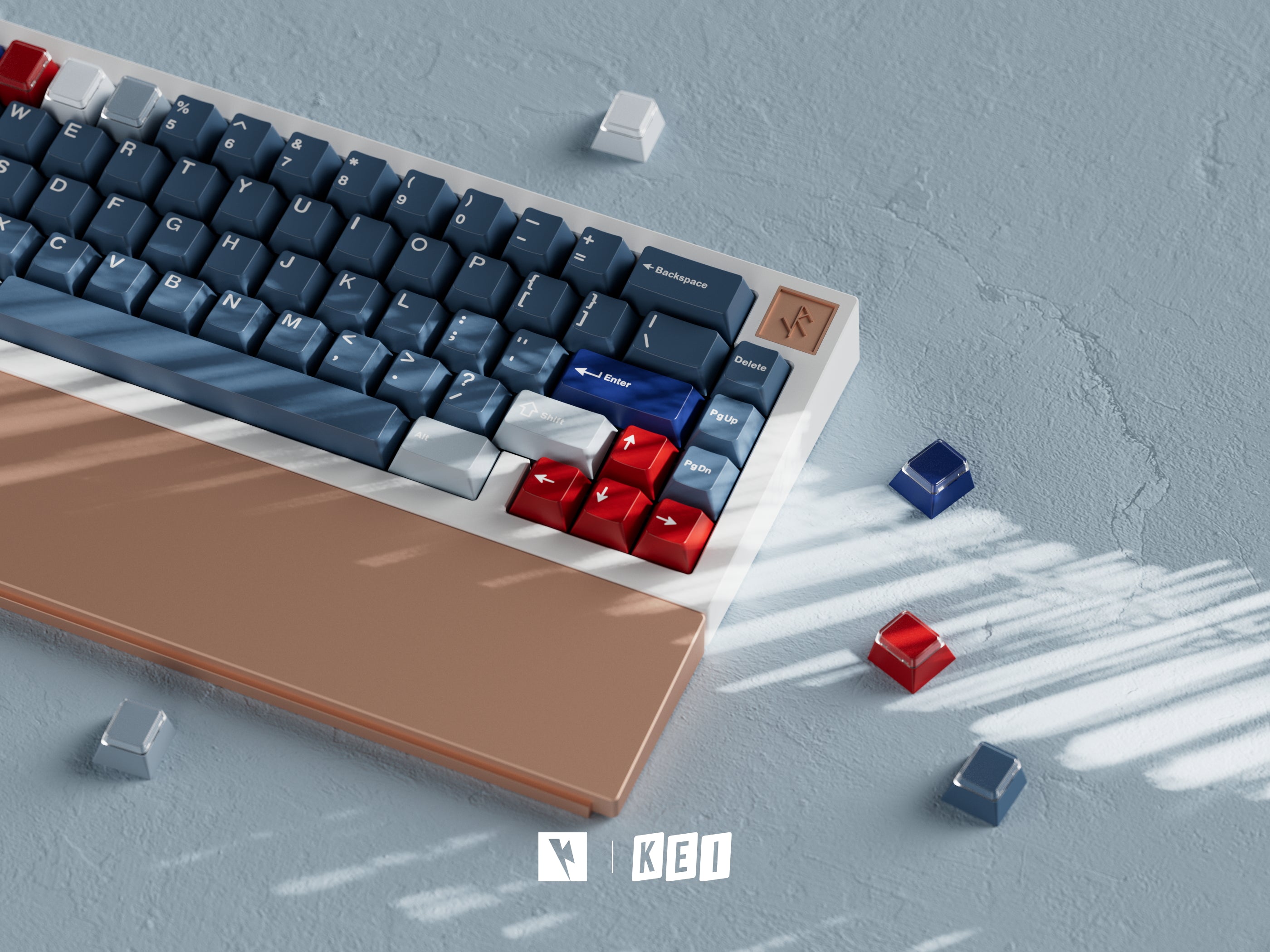 KEYKOBO R.W.B ABS DOUBLE SHOT KEYCAP SET