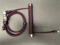8KHz USB-C Braided Aviator Keyboard Cable — Crystal Purple, 340g Stainless Counterweight Bar