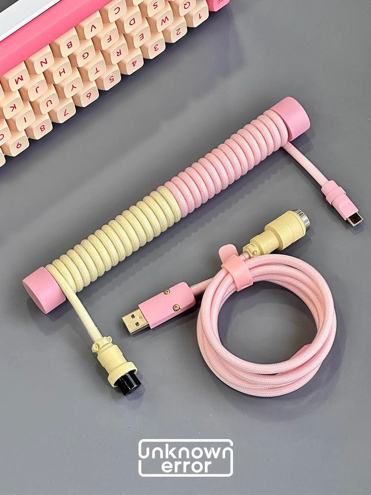 UNKNOWN ERROR COILED ARTISAN CABLE-CREAM PINK