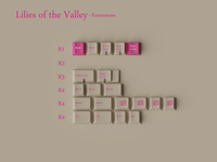 KEYKOBO LILIES OF THE VALLEY ABS DOUBLE-SHOT KEYCAP SET (Instock)