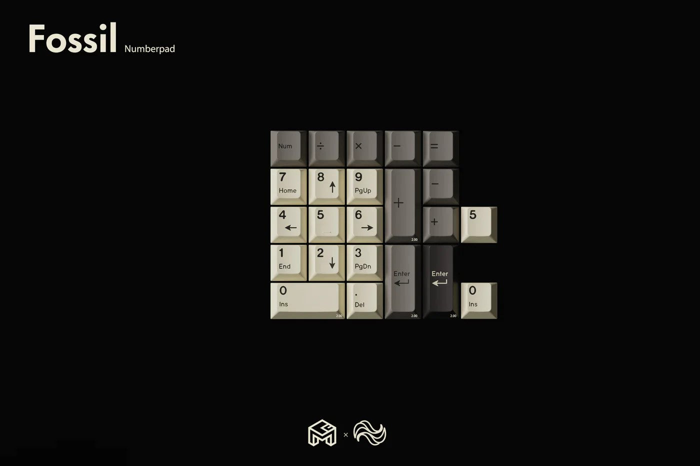 GoMaster Fossil PBT Dye Sublimation Cherry Profile Keycap Set