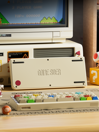80 Retros GB40 Game 1985 mechanical keyboard rear view
