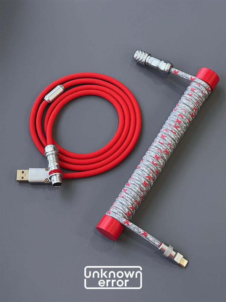 UNKNOWN ERROR COILED ARTISAN CABLE-GREY RED