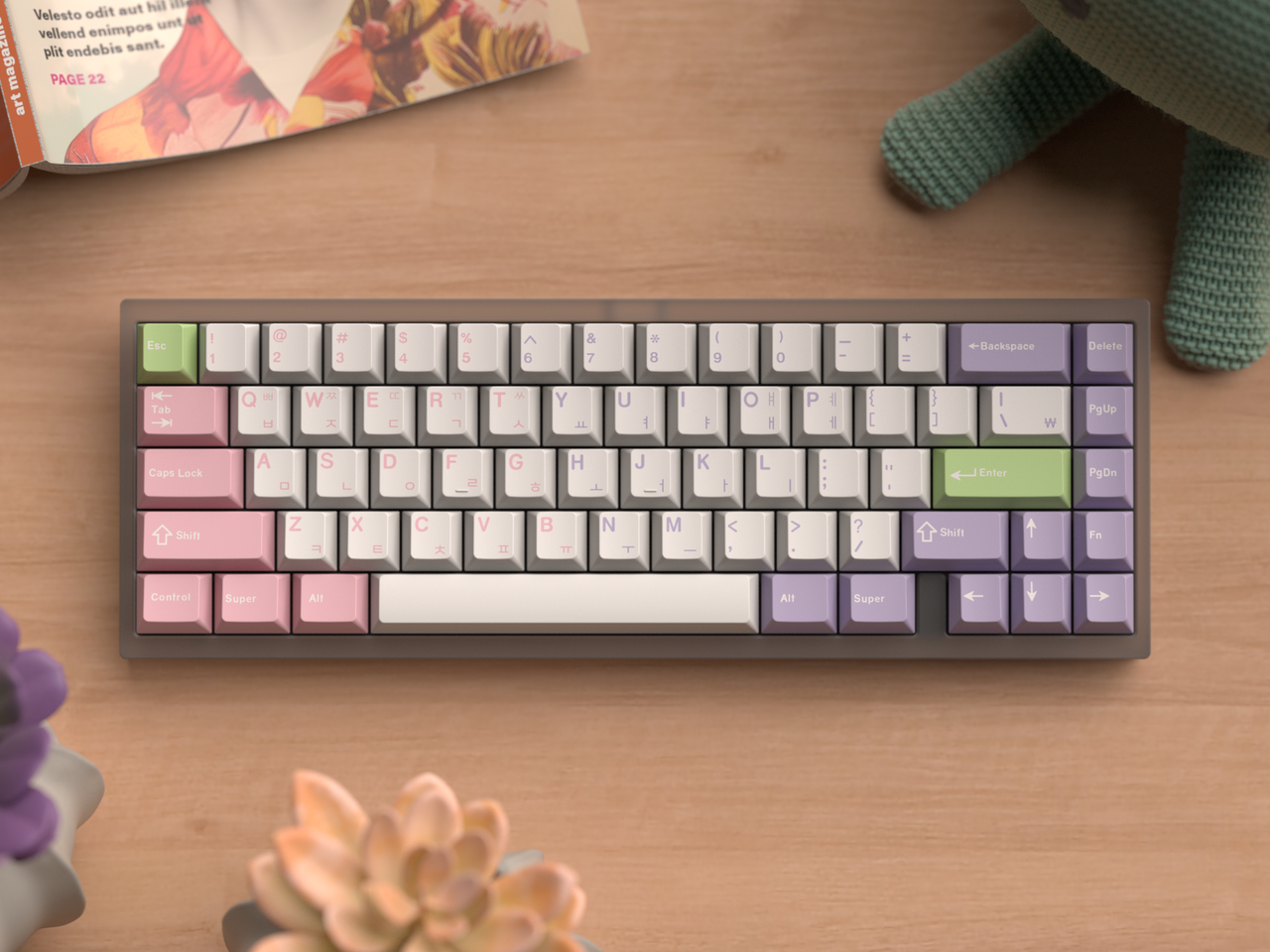 KEYKOBO Korean Delights ABS Double-shot Keycap Set - Group Buy