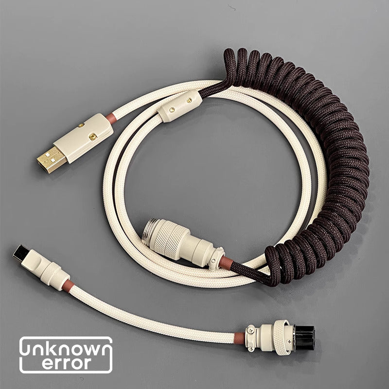 UNKNOWN ERROR COILED ARTISAN CABLE-BROWN AND IVORY