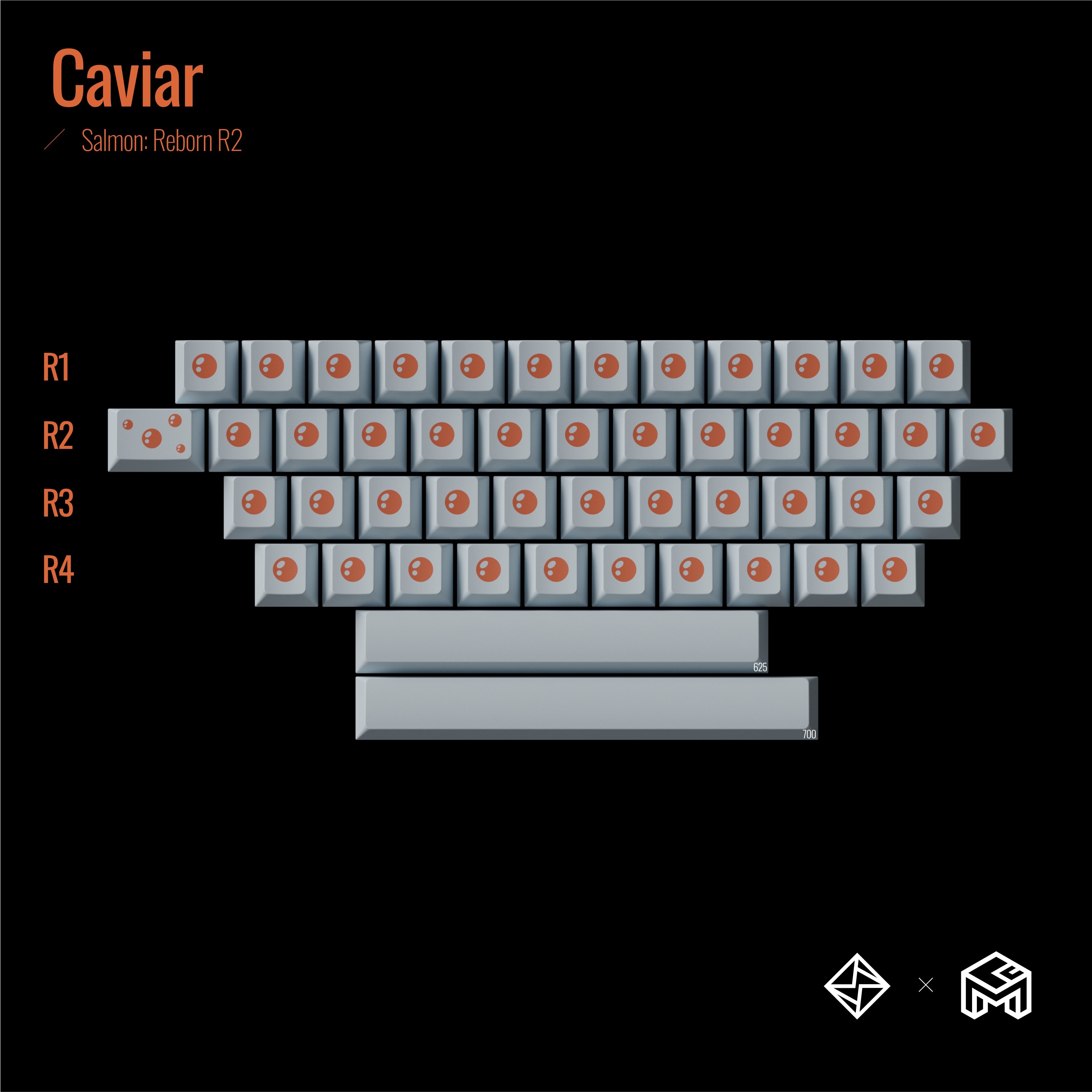 PRE-ORDER GOMASTER SALMON REBORN PBT DYE-SUBLIMATION KEYCAP SET