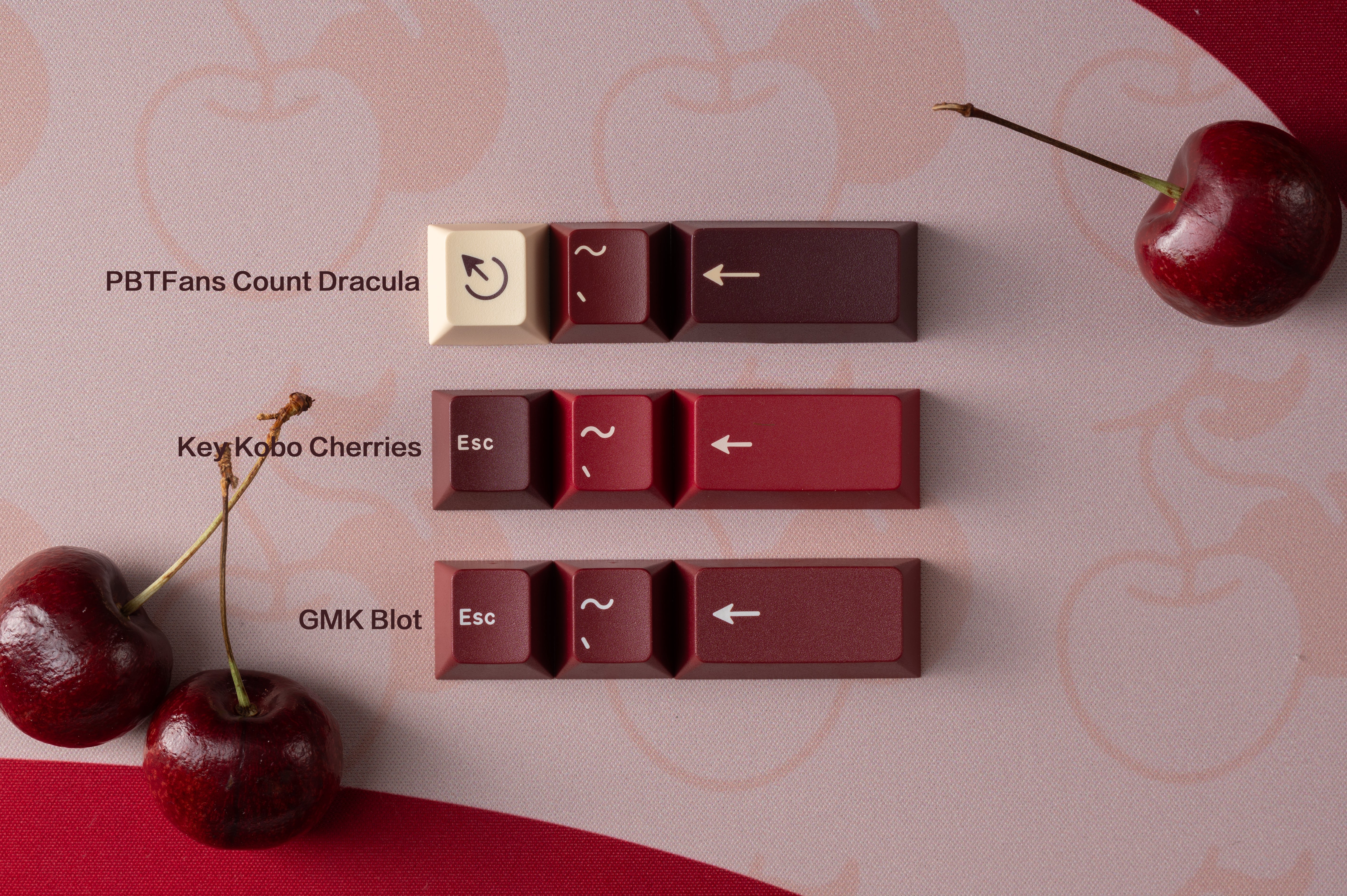 KEYKOBO CHERRIES ABS DOUBLE-SHOT KEYCAP SET