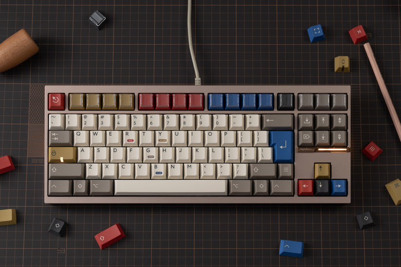 PBTfans Retro 100 Keycap Set: Customize Your Keyboard with Vintage ...