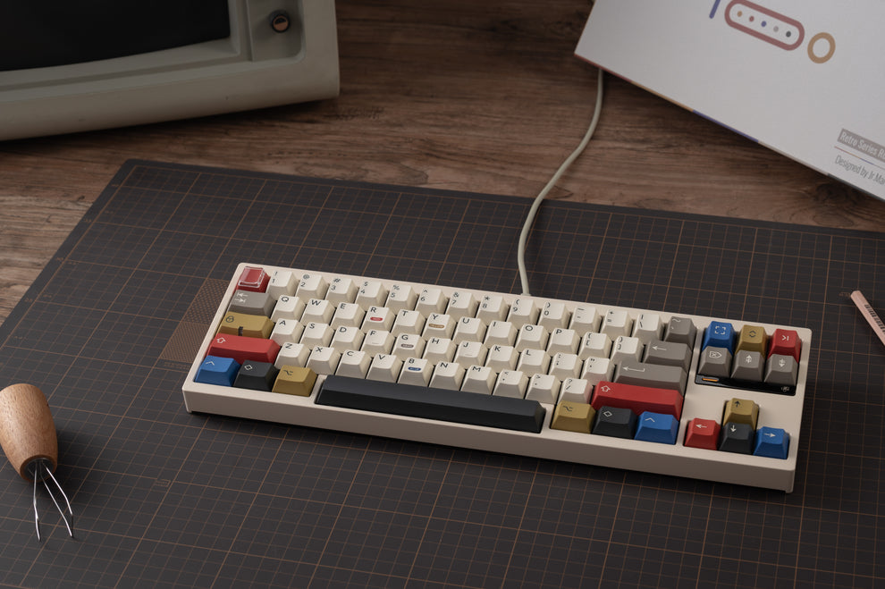 PBTfans Retro 100 Keycap Set: Customize Your Keyboard with Vintage ...