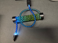 8KHz Gradient Silver-Plated Copper Keyboard Cable — Blue, 12cm Aluminum Counterweight Bar