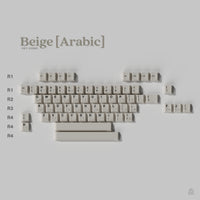 KEYKOBO Beige ABS Double-Shot Keycap Set