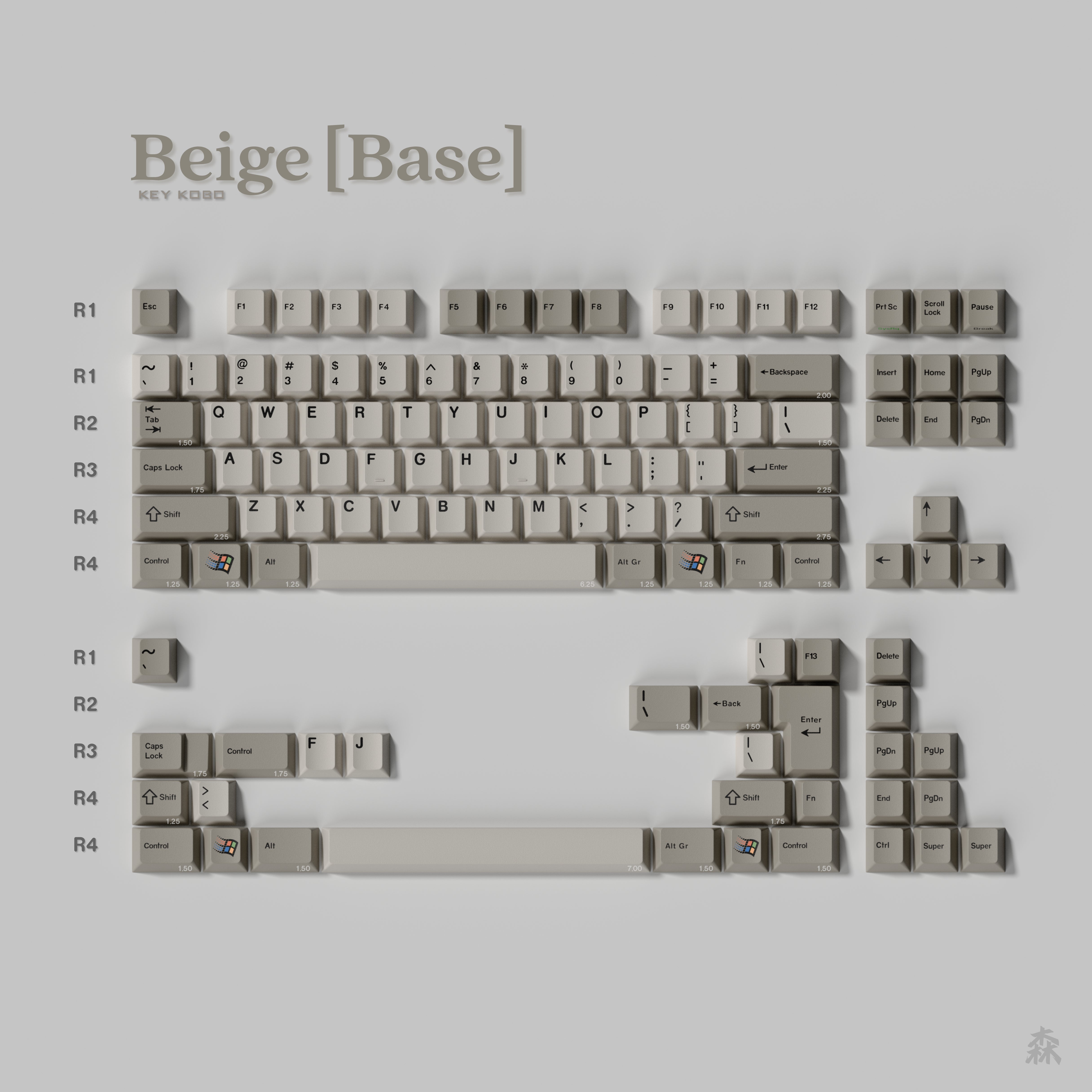 KEYKOBO BEIGE ABS DOUBLE-SHOT KEYCAP SET PRE-ORDER – UniKeys