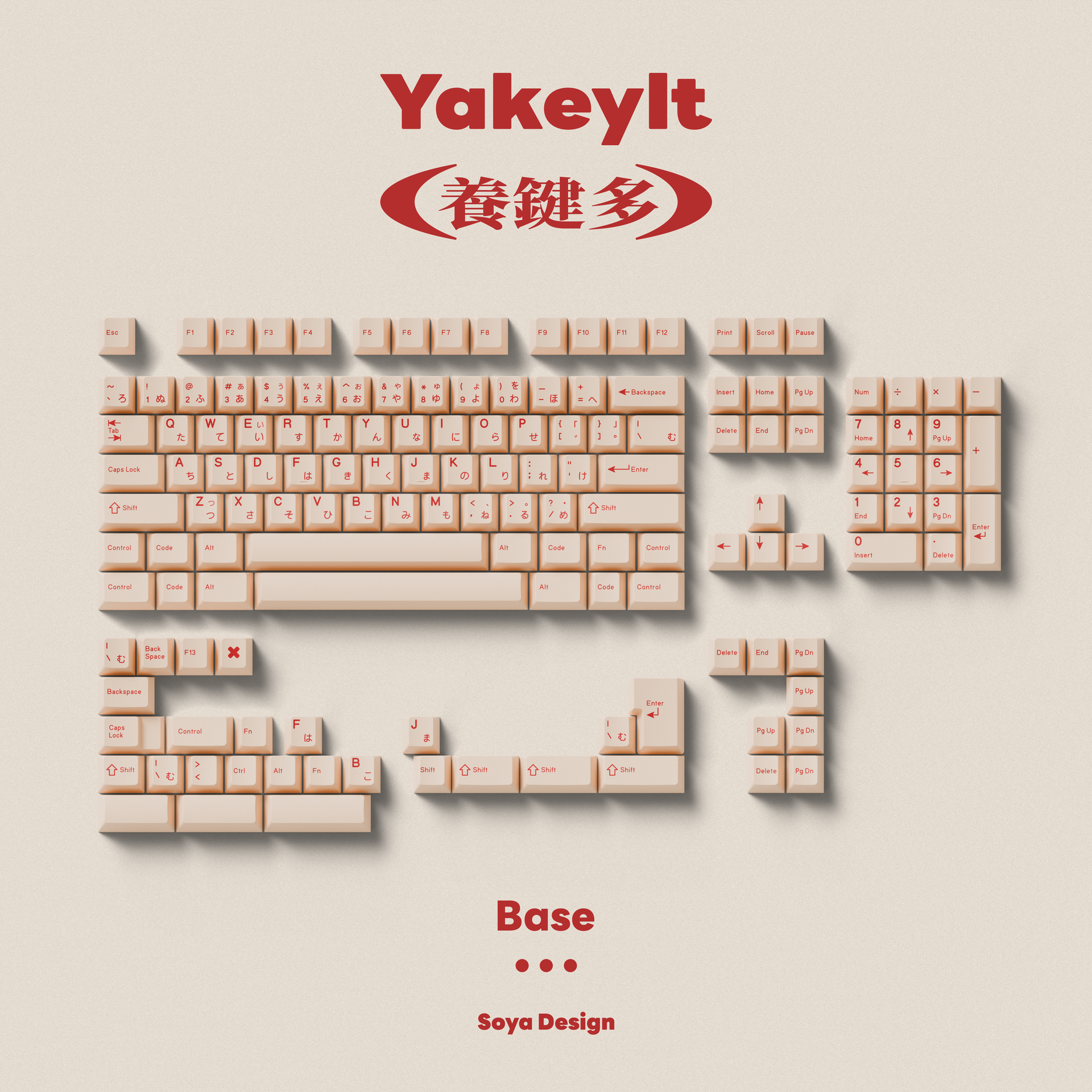 TUT YAKEYLT Cherry Profile Keycaps Set | Stylish & Comfortable