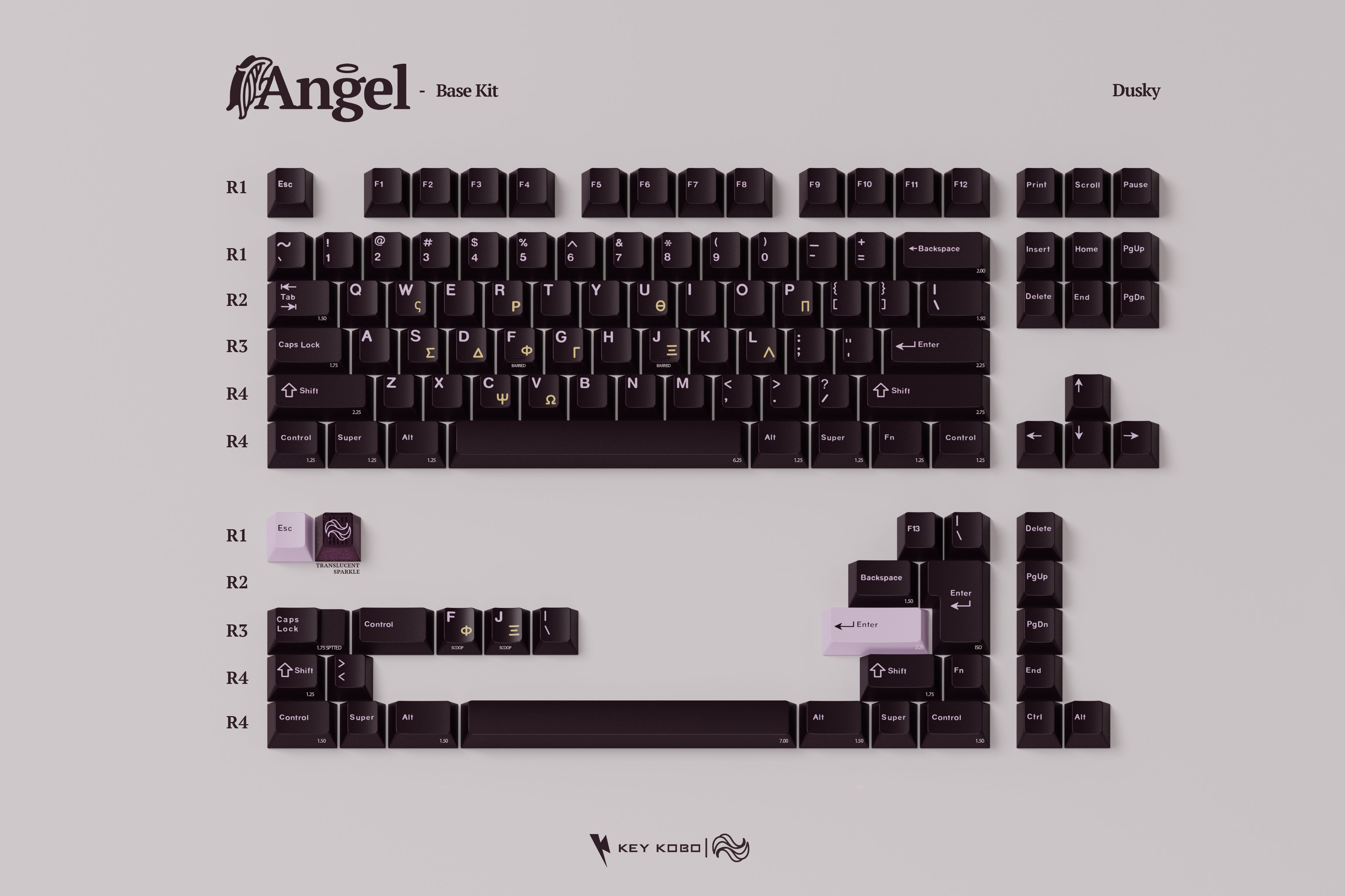 KEYKOBO Angel ABS Double-Shot Keycap Set Instock – UniKeys