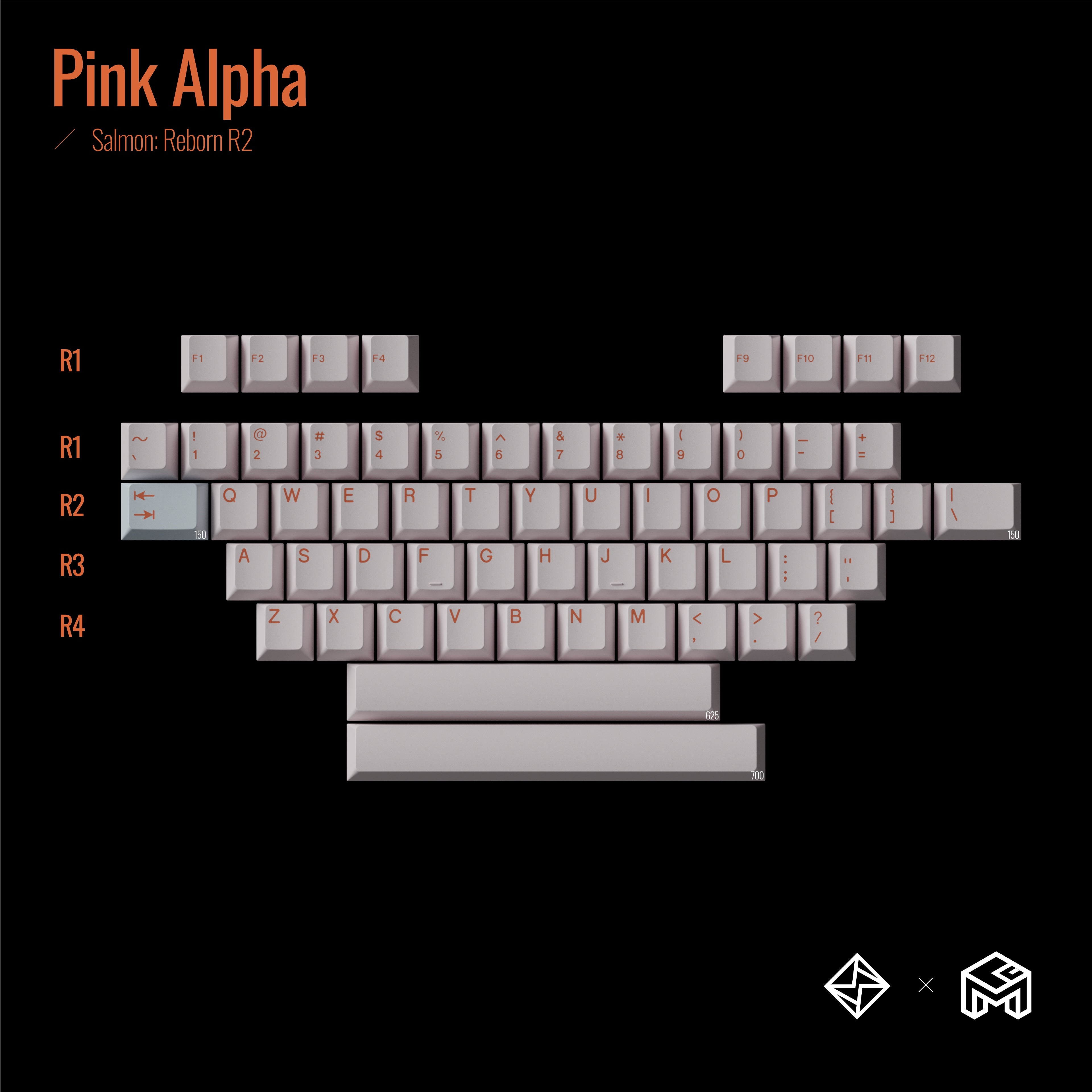 PRE-ORDER GOMASTER SALMON REBORN PBT DYE-SUBLIMATION KEYCAP SET