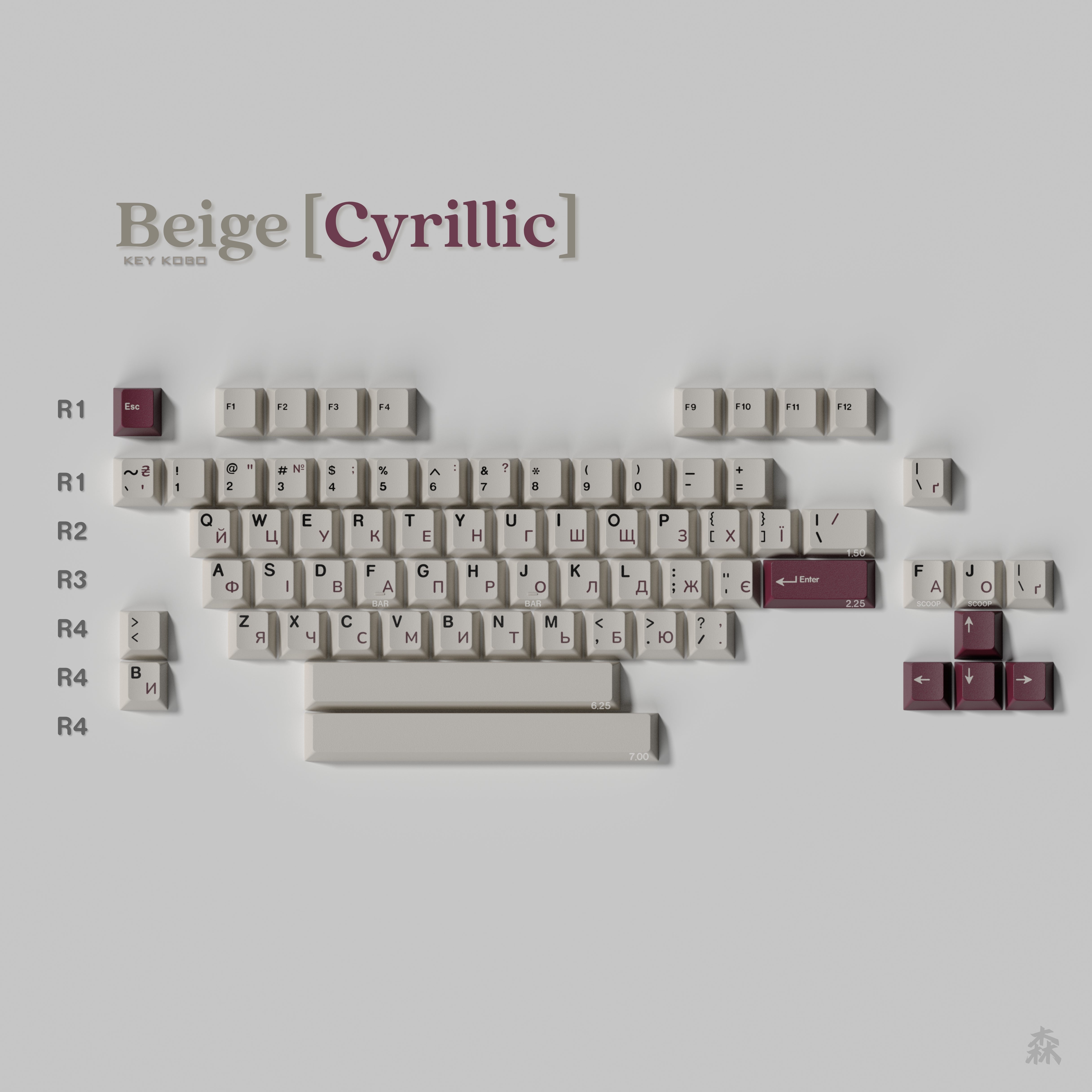 KEYKOBO BEIGE ABS DOUBLE-SHOT KEYCAP SET PRE-ORDER – UniKeys