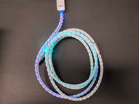 8KHz RGB Color-Shift Silver-Plated Copper Keyboard Cable — Iceberg