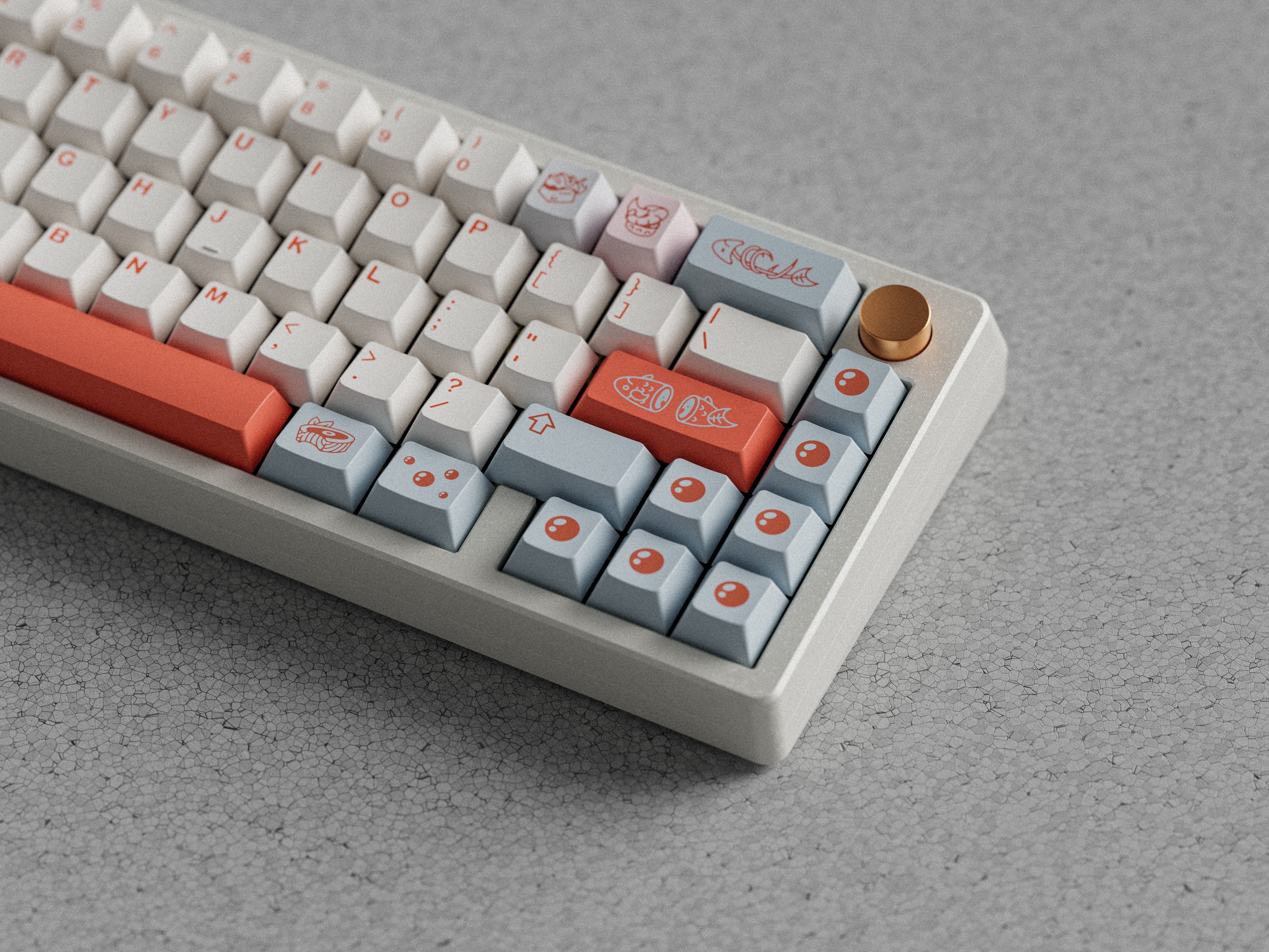 PRE-ORDER GOMASTER SALMON REBORN PBT DYE-SUBLIMATION KEYCAP SET