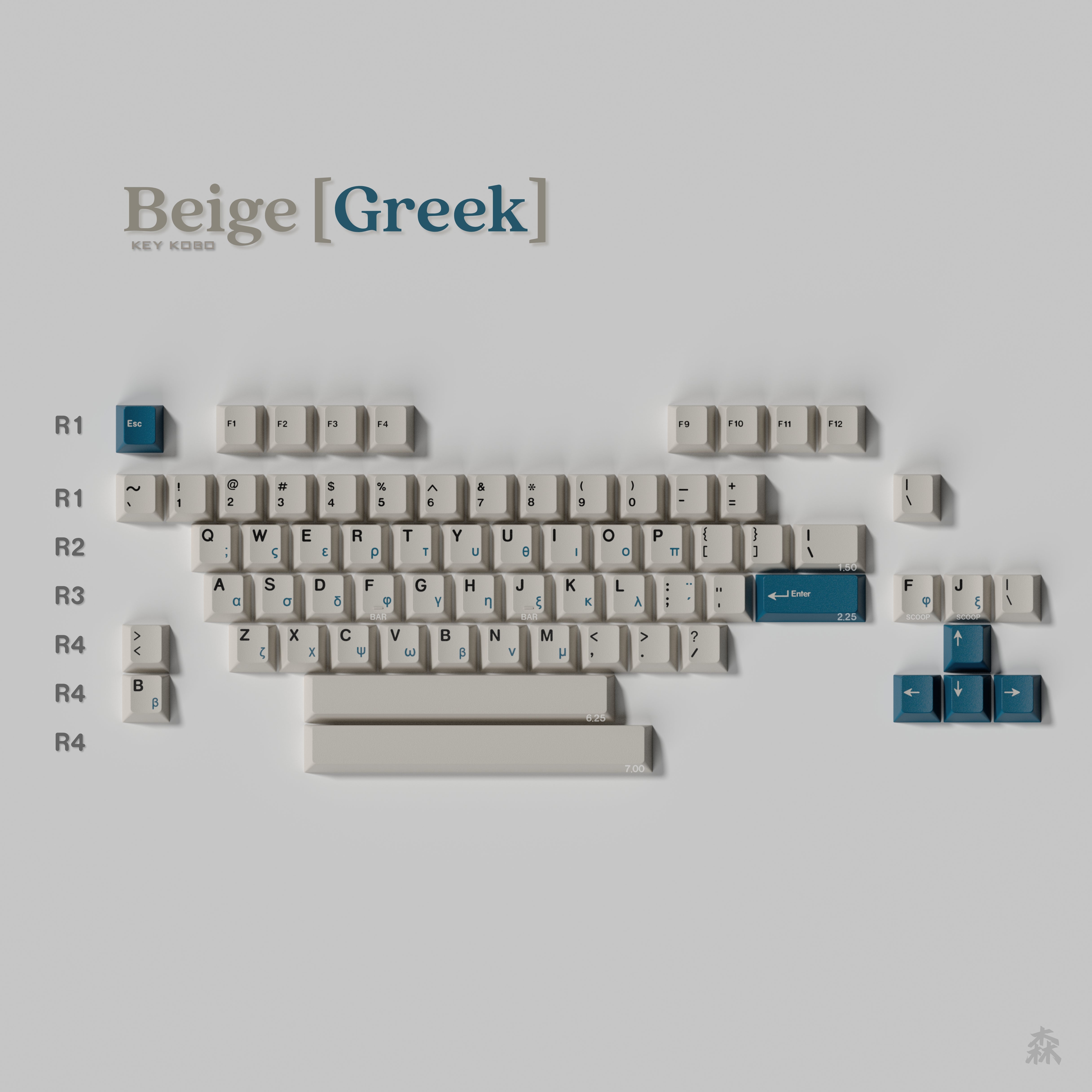 KEYKOBO Beige ABS Double-Shot Keycap Set – UniKeys