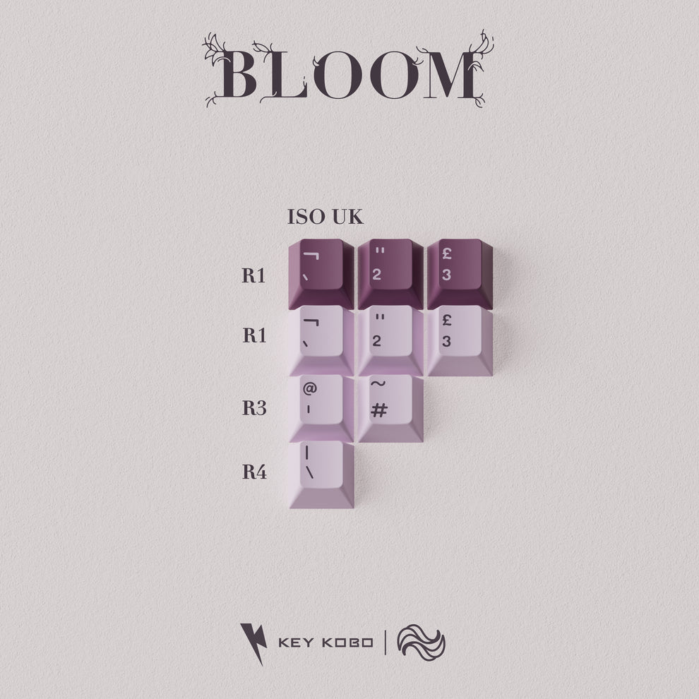 KEYKOBO Bloom ABS Double-Shot Keycap Set: Floral Elegance and Durable ...