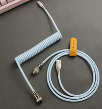 8K Two-Piece Braided Keyboard Cable – Sky Blue