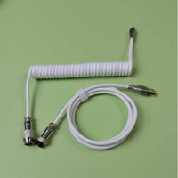 8K Two-Piece Braided Keyboard Cable – Pure White