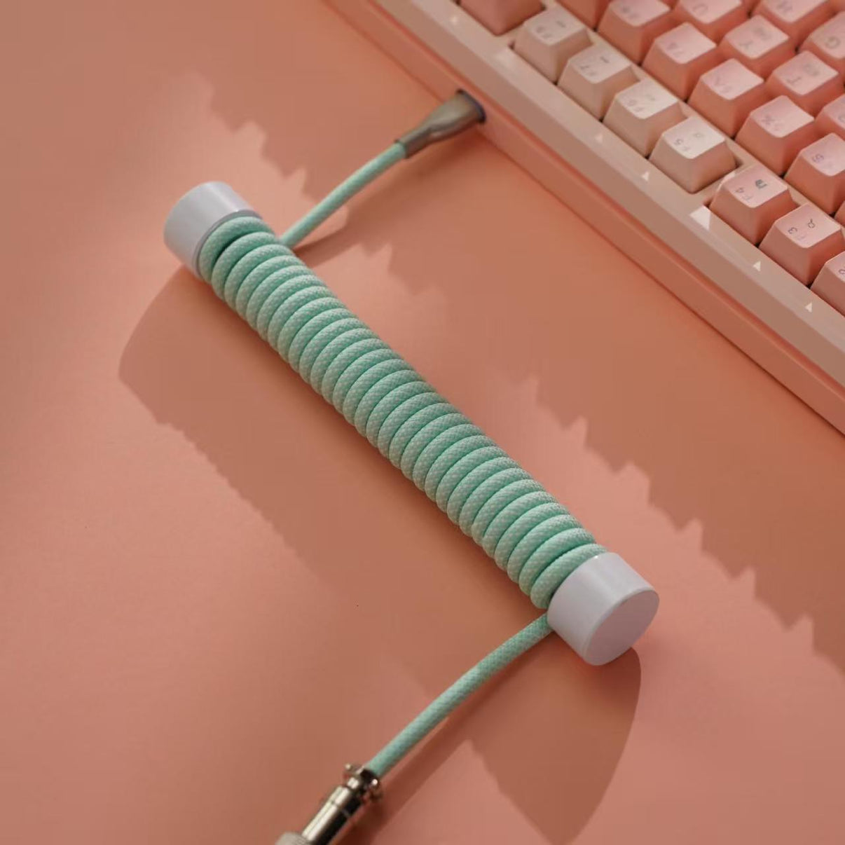 8K Braided Keyboard Cable with Counterweight Rod – Tiffany Green