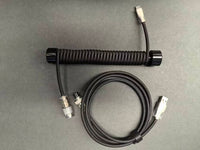 8K Black and White Polka Dot Braided Keyboard Cable with Stainless Steel Rod