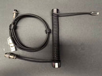 8K Gradient Braided Keyboard Cable with Aluminium Counterweight Rod – Black