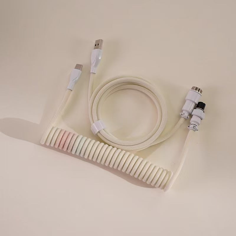 8K EVA Fishnet Keyboard Cable – Pastel White