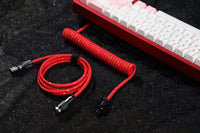 8K EVA Fishnet Keyboard Cable with Counterweight Rod – Red Brocade