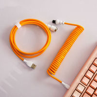 8K EVA Fishnet Keyboard Cable with Counterweight Rod – Orange