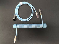 8K Iridescent Braided Keyboard Cable with Steel Counterweight Rod