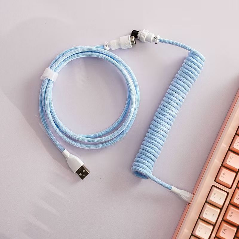 D27 Detachable Aviation Keyboard Cable – Blue