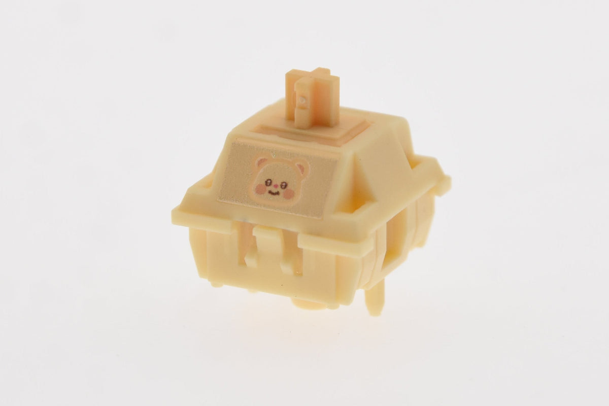 Single Keygeek Butter Bear linear switch on white background