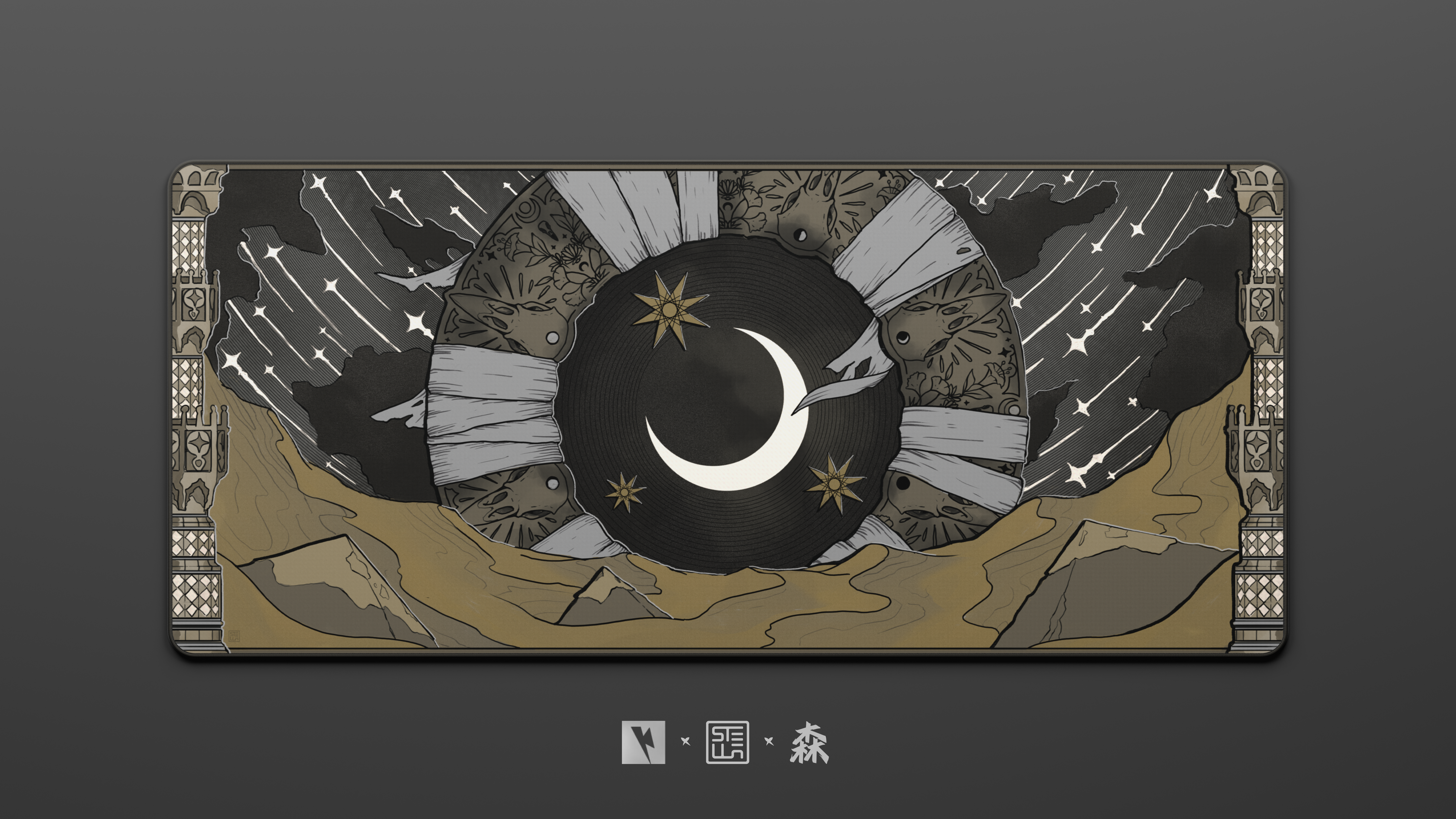 Complete the aesthetic with the matching Khonsu themed deskmat.