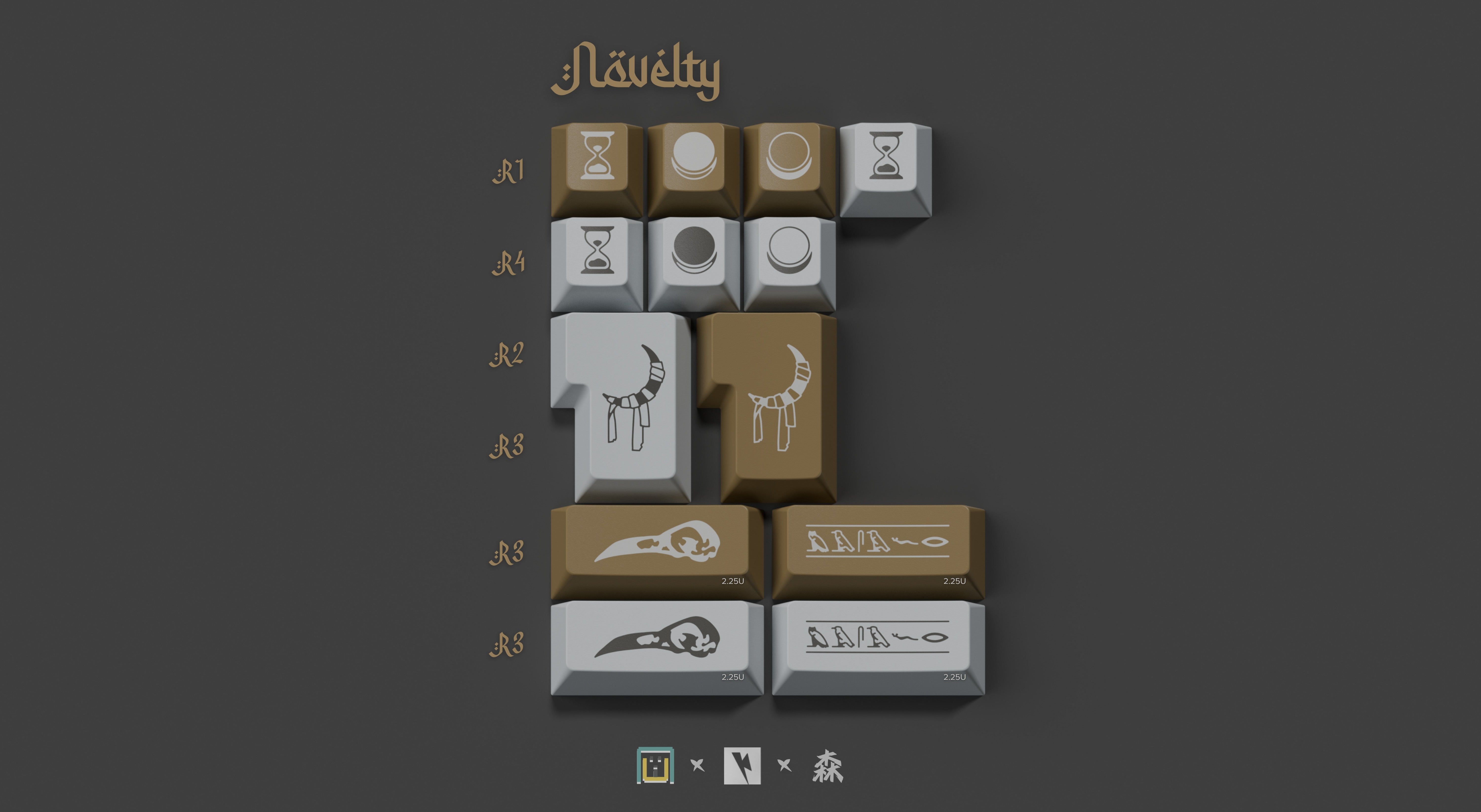 KEYKOBO Khonsu ABS Double-Shot Keycap Set Instock – UniKeys