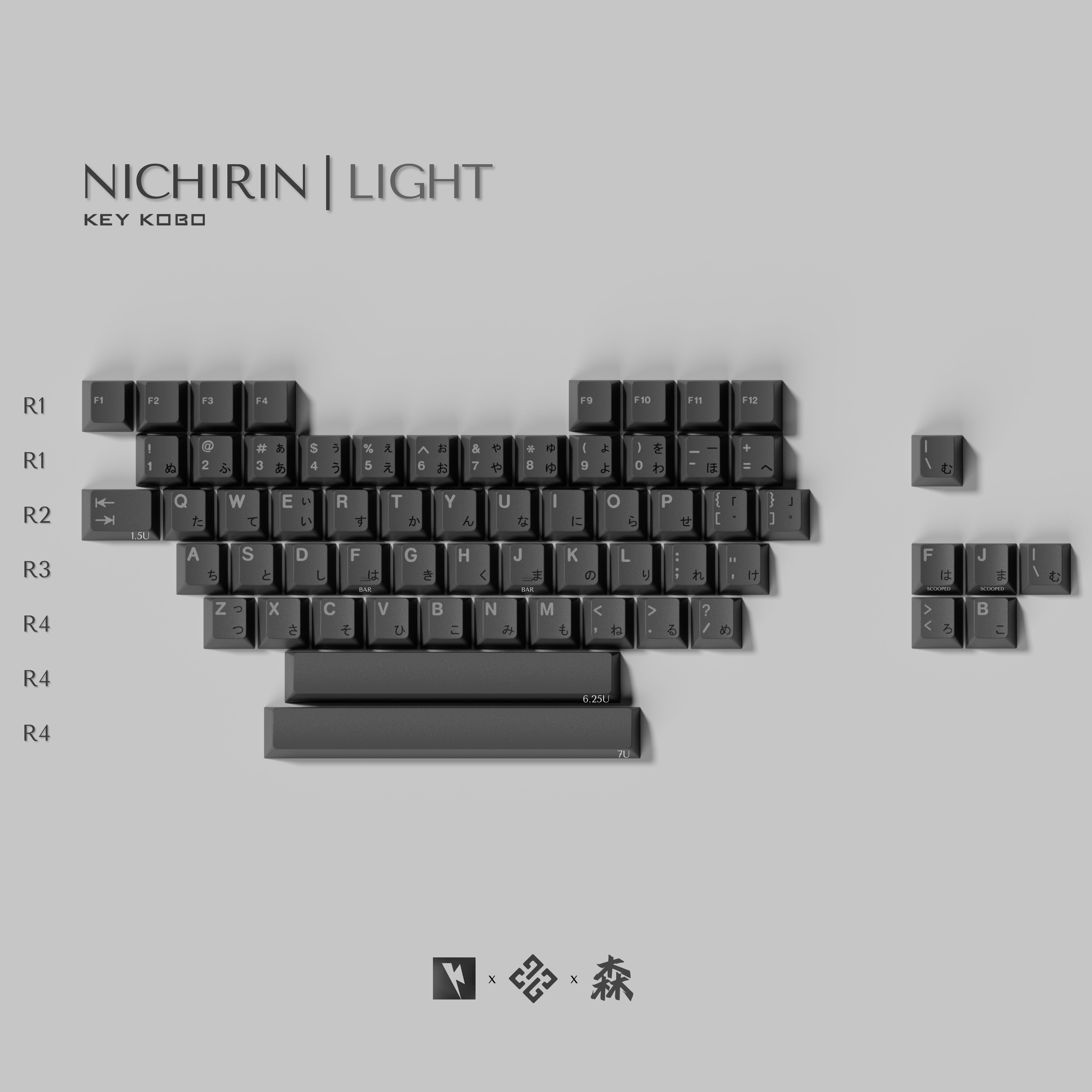 KEYKOBO Nichirin ABS Triple-Shot Keycap Set Instock – UniKeys