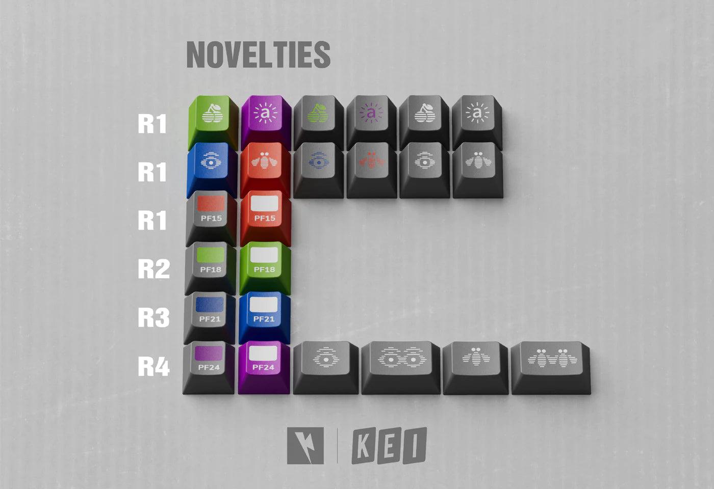 KEYKOBO C.O.L COMPOSITION OF LINES KEYCAP SET